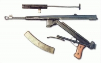 Неполная разборка пистолета-пулемета Безручко-Высоцкого второй модели.