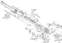 Иллюстрация из патента, демонстрирующая устройство пистолета AMP Auto Mag
