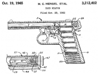 Схема ракетного пистолета Gyrojet из патента