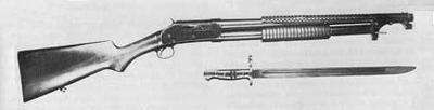 Дробовик Winchester M97 и штык M1917